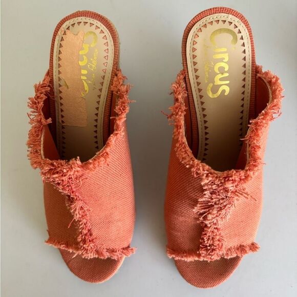 Circus by Sam Edelman Baker Orange Espadrille Wedge Sandals - Picture 6 of 8